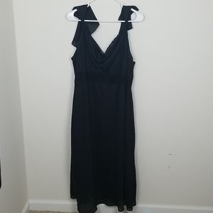 Black sleeveless cocktail dress